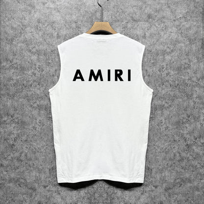 Amiri tank top flat thick letter spider armband printing