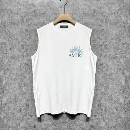 Amiri tank top bone crack star print