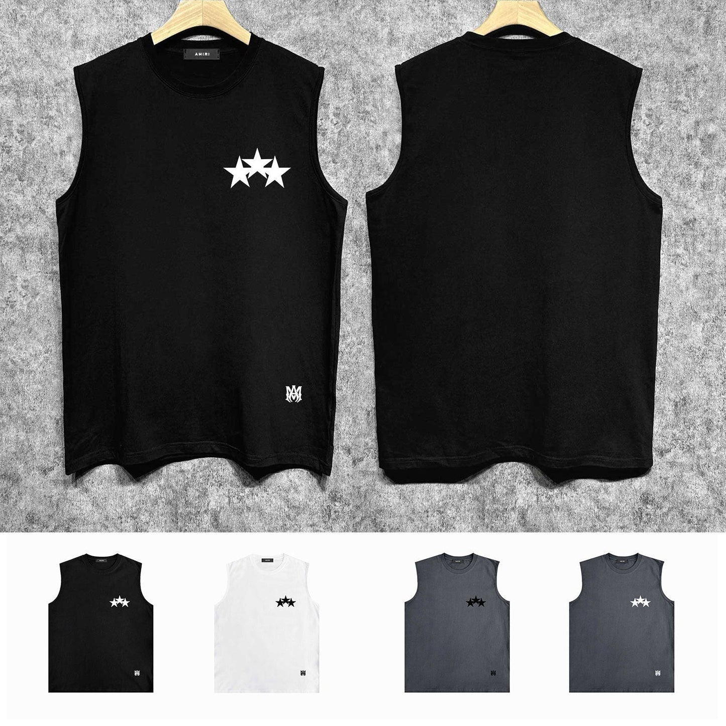 Amiri tank top five-star spider print