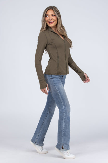 Nothing Is Stopping You Women's Mock Neck Zip Up Jacket