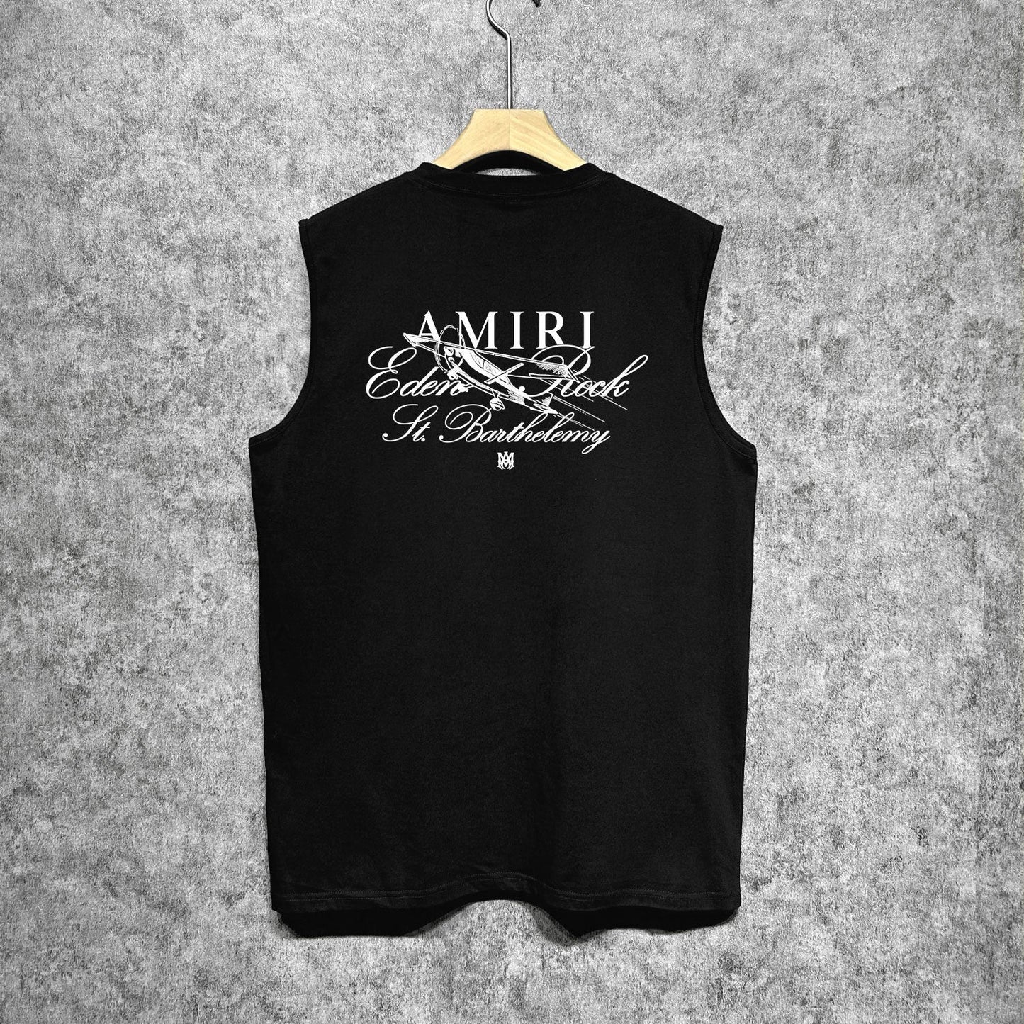 Amiri tank top sketch airplane letterprinting