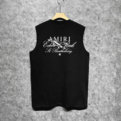 Amiri tank top sketch airplane letterprinting