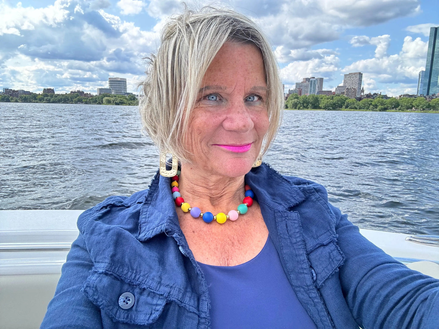Colored Ball Cluster Necklace