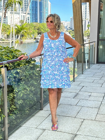 LULU B CORAL BREEZE CHA CHA DRESS