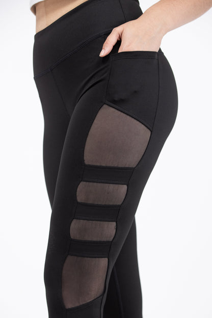 Power Mesh Women's Mesh Inset Leggings