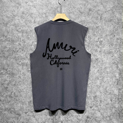 Amiri tank top california hollywood letterprinting