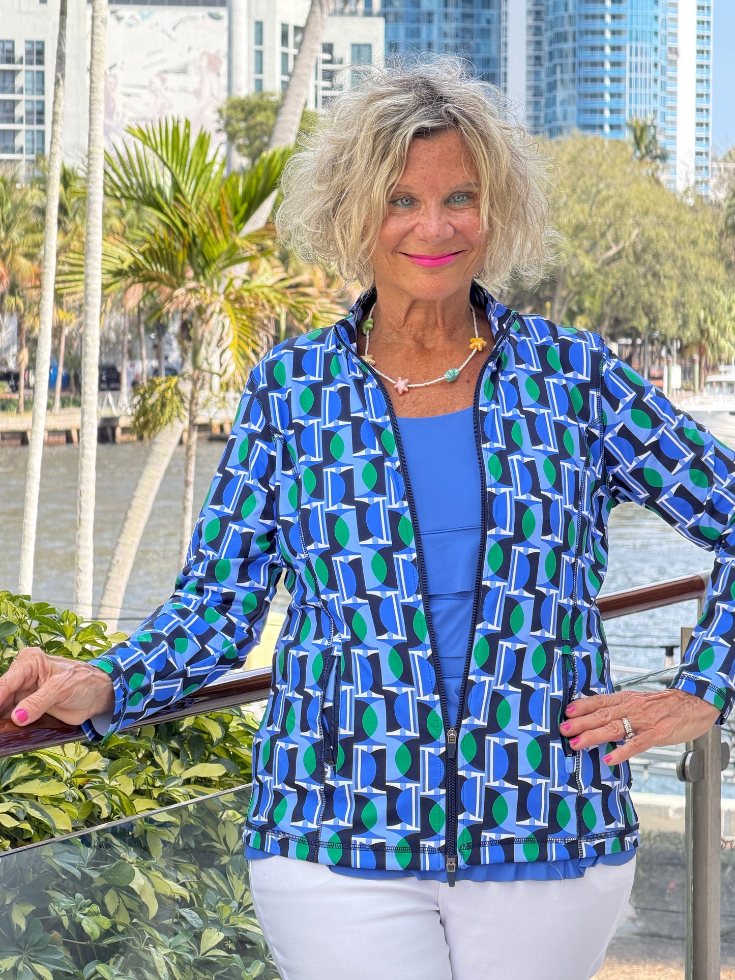 Lulu B Seaport Geo Full Zipper Jacket