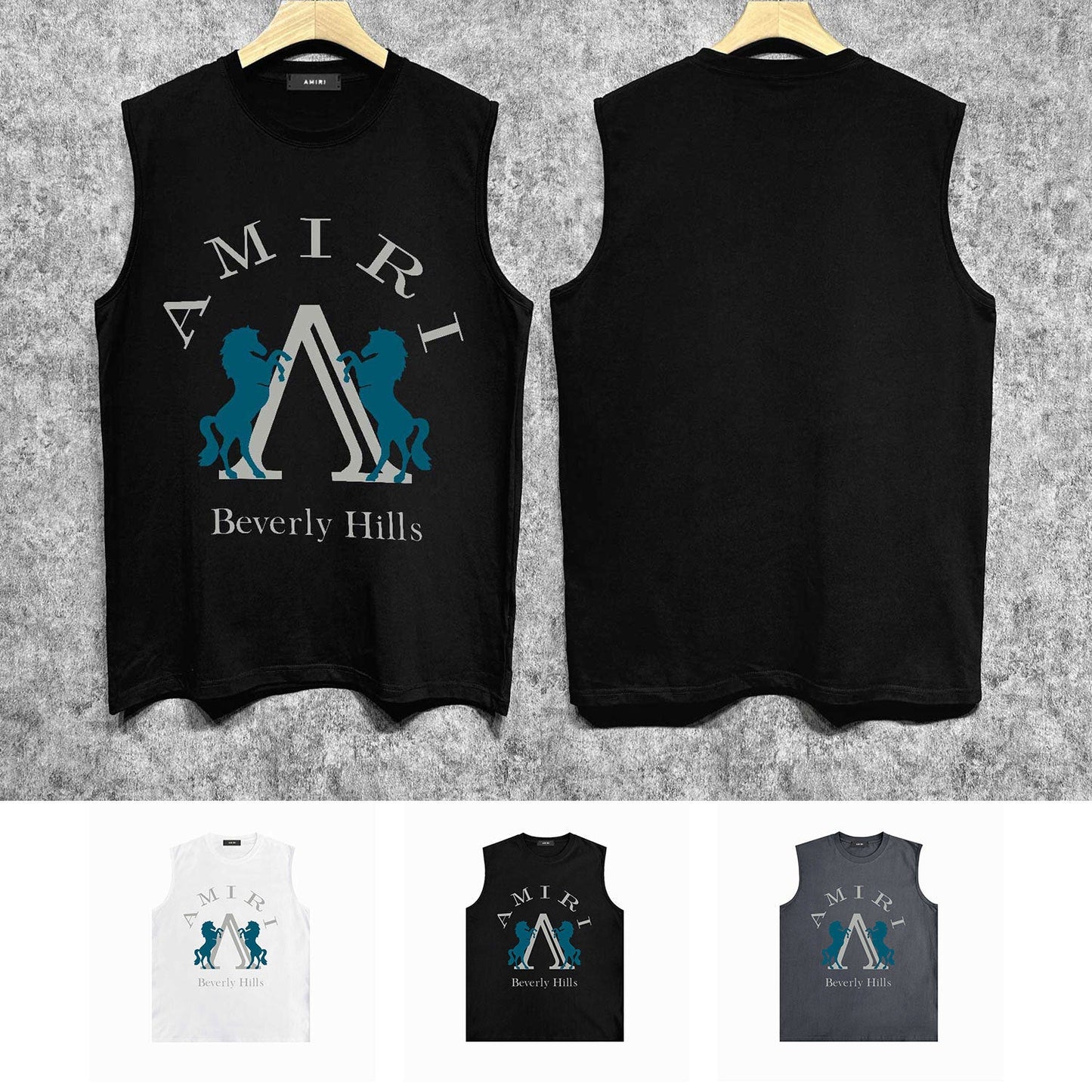 Amiri tank top horse print