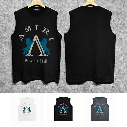 Amiri tank top horse print