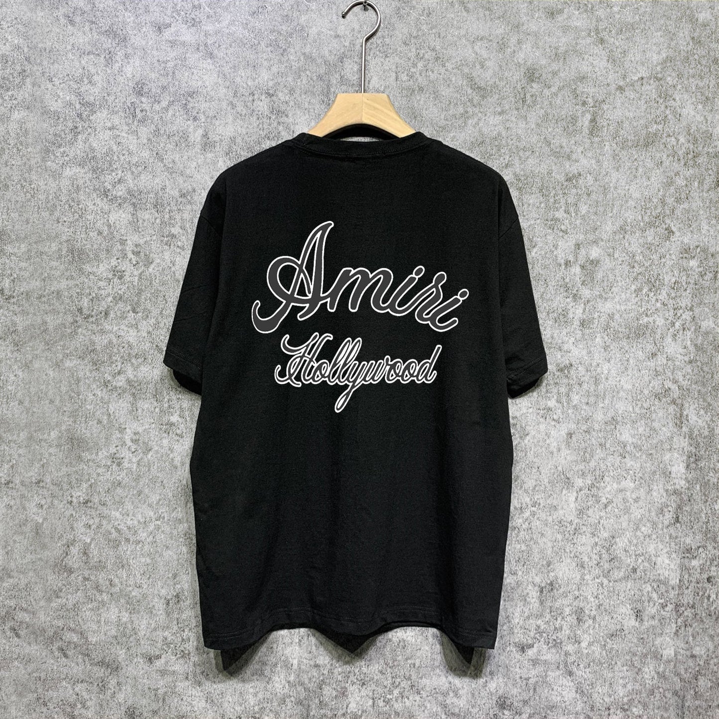 Amiri t shirts letter padded printing short sleeves