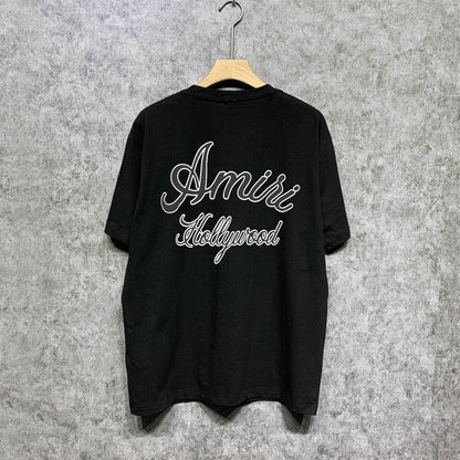 Amiri t shirts letter padded printing short sleeves