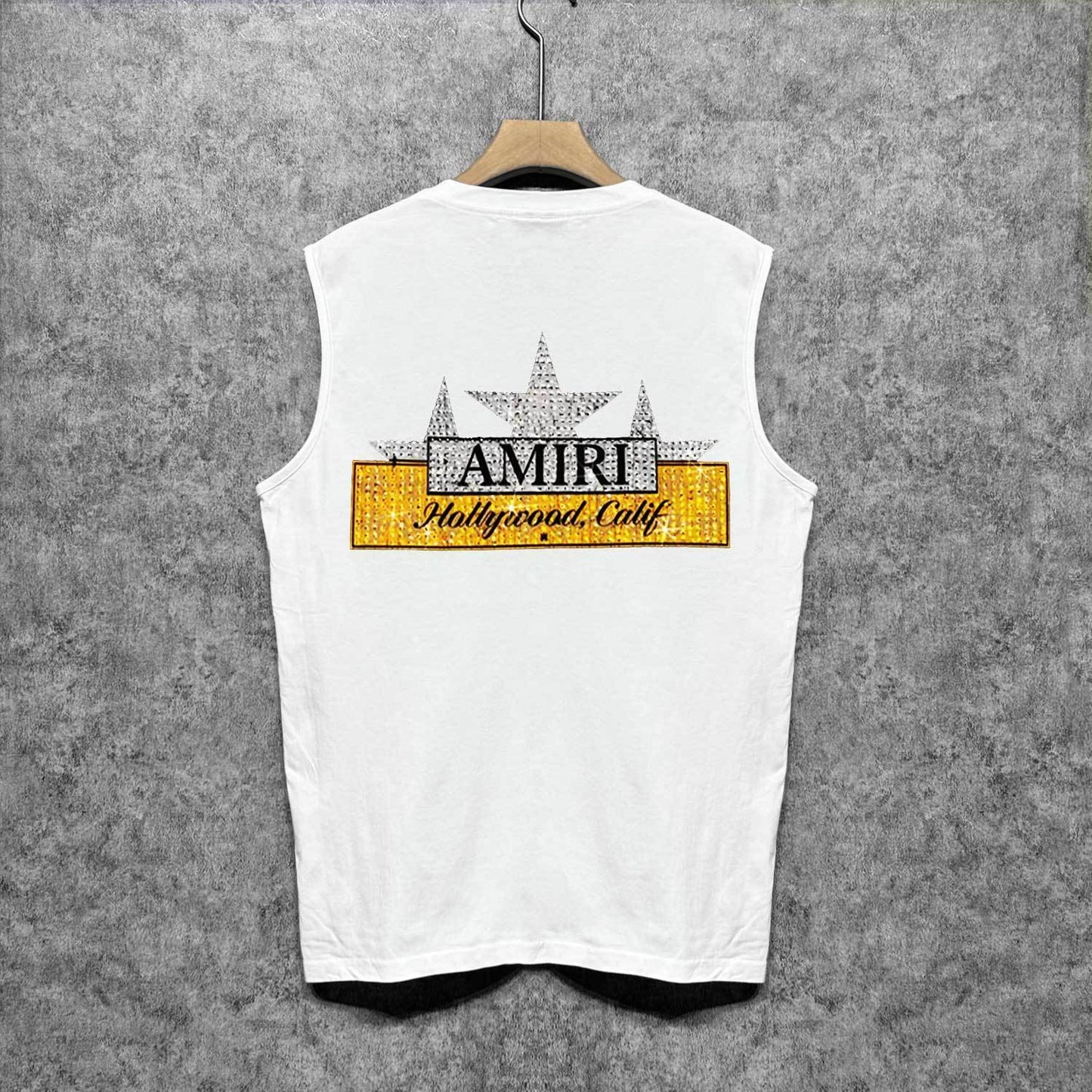 Amiri tank top five-pointed star nameplate printing