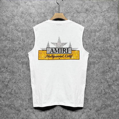 Amiri tank top five-pointed star nameplate printing
