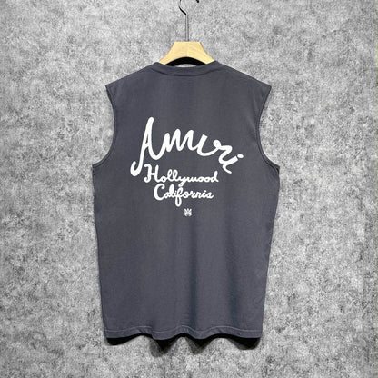 Amiri tank top california hollywood letterprinting
