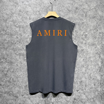 Amiri tank top spider letter printing