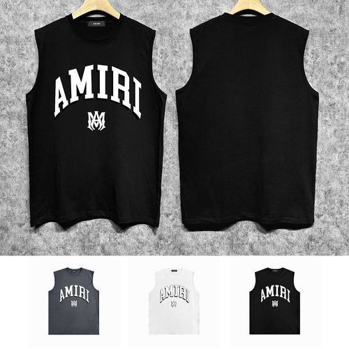 Amiri tank top spider projection printing