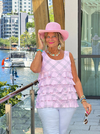 LULU B PINK CHIC CHA CHA TANK