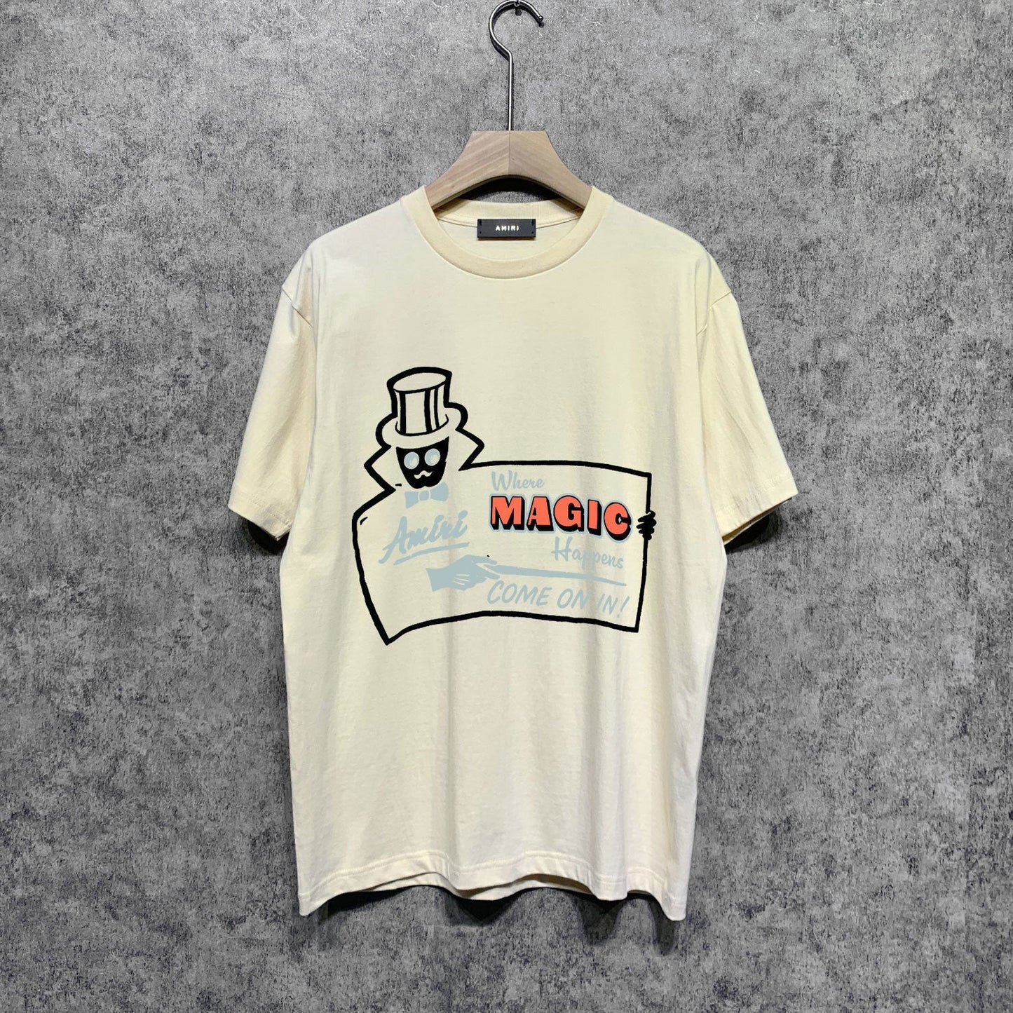 Amiri t shirts top hat magician printing short sleeve