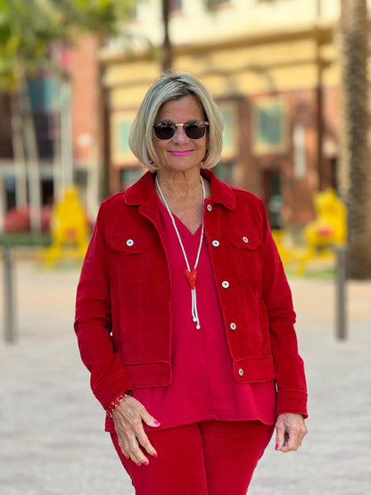 LULU-B RED VELOUR JACKET