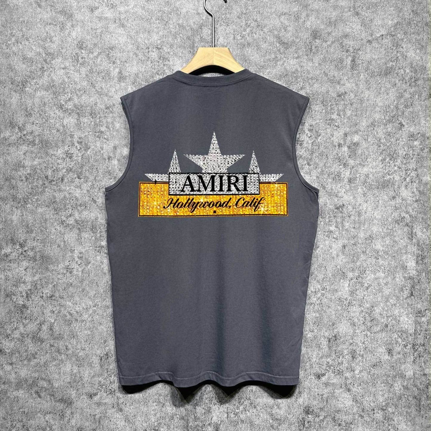 Amiri tank top five-pointed star nameplate printing