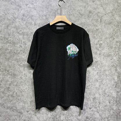 Amiri t shirts city forest printing short sleeve