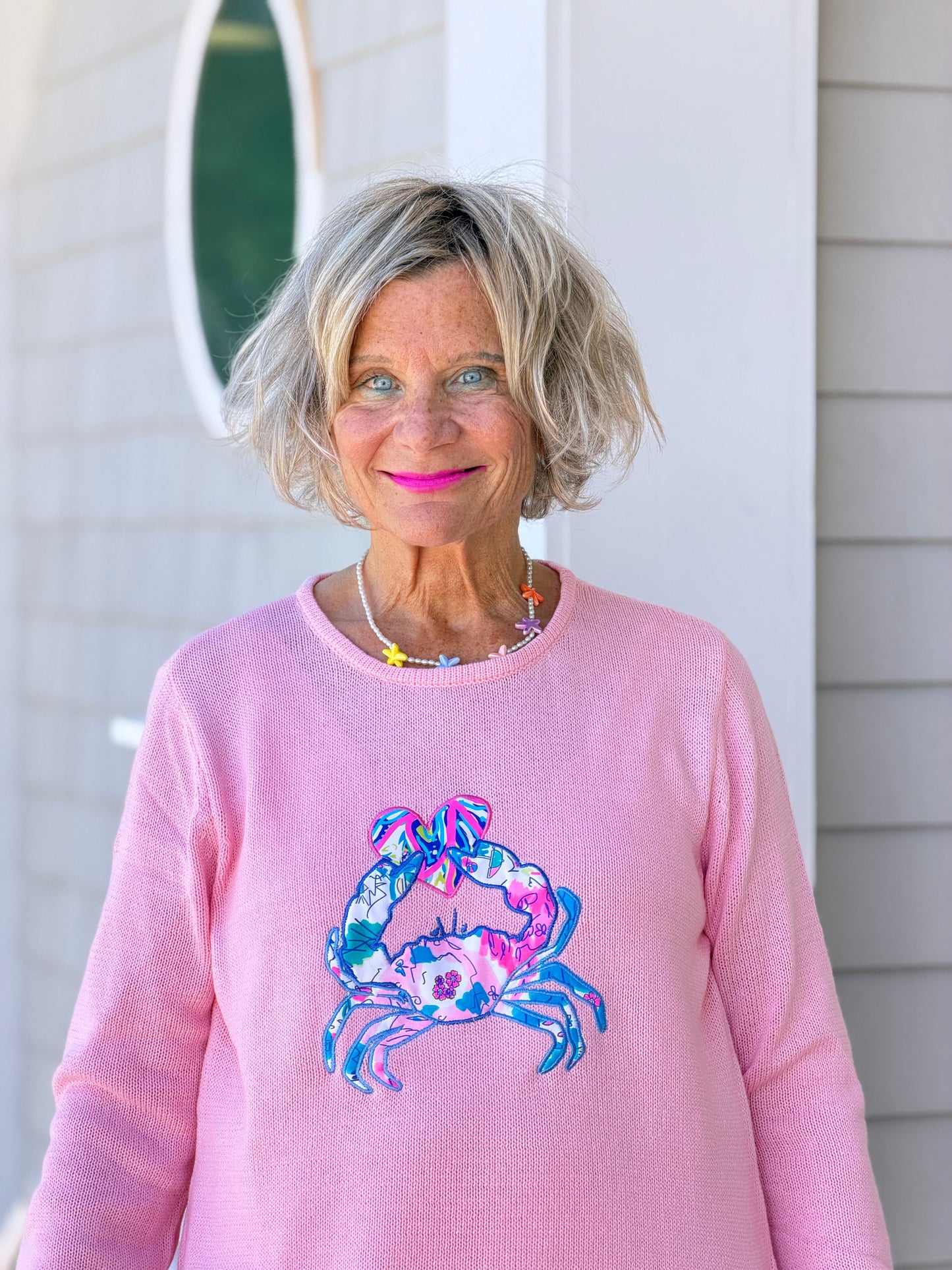 BEACH CLUB PINK CRAB SWEATER