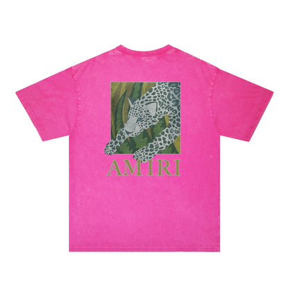 Amiri Washed Distressed T Shirt Printed Trendy Pure Cotton