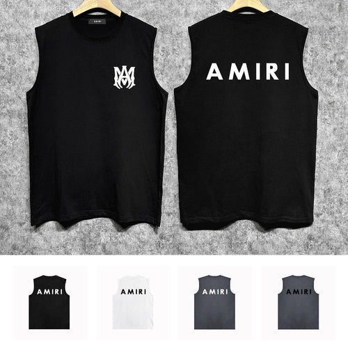 Amiri tank top flat thick letter spider armband printing