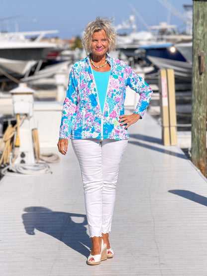 LULU-B PALM BEACH SPLASH FULL ZIPPER