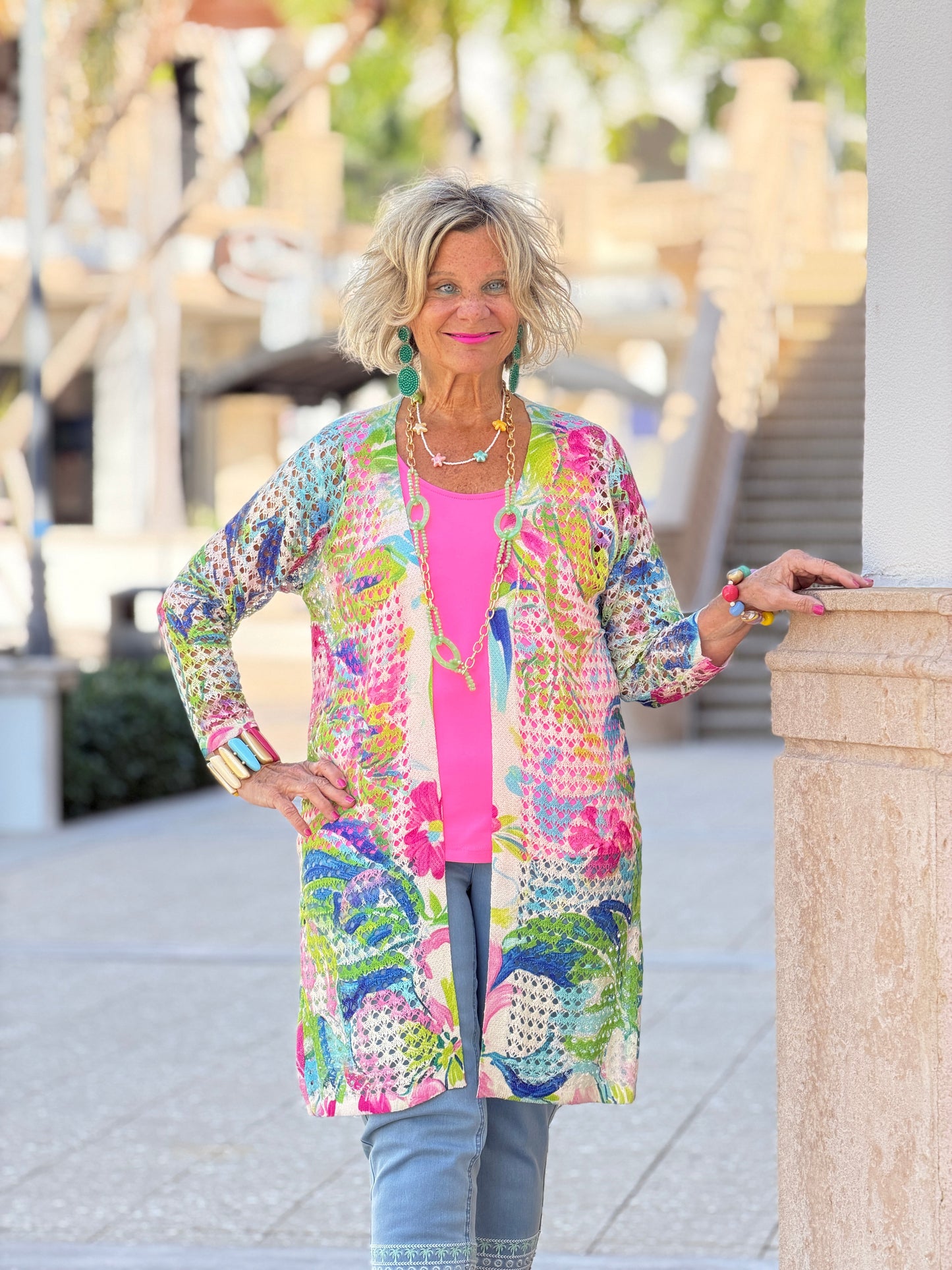 Ethyl Open Knit Cardigan - New Dream