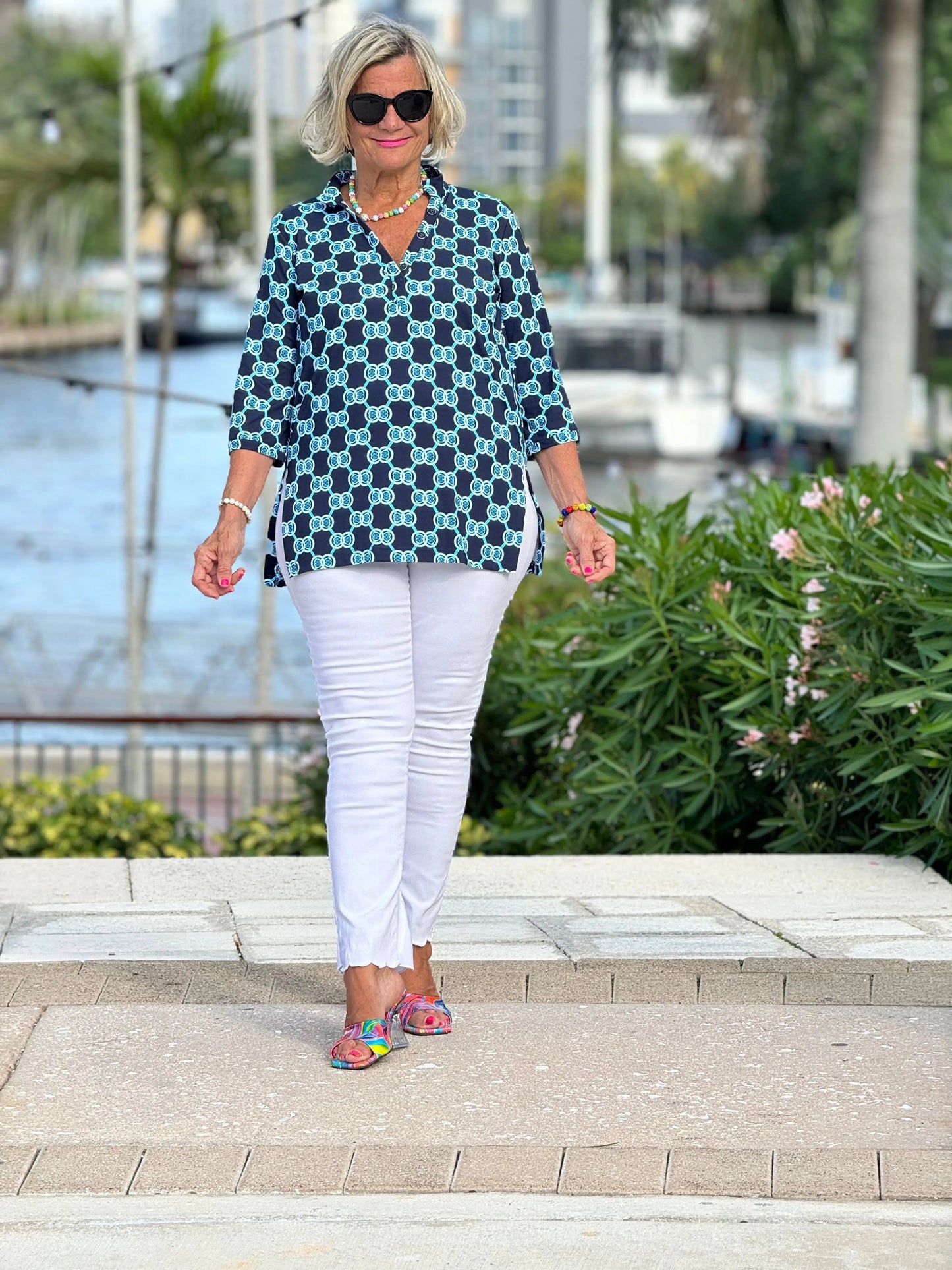 BLUE MEDALLION TUNIC