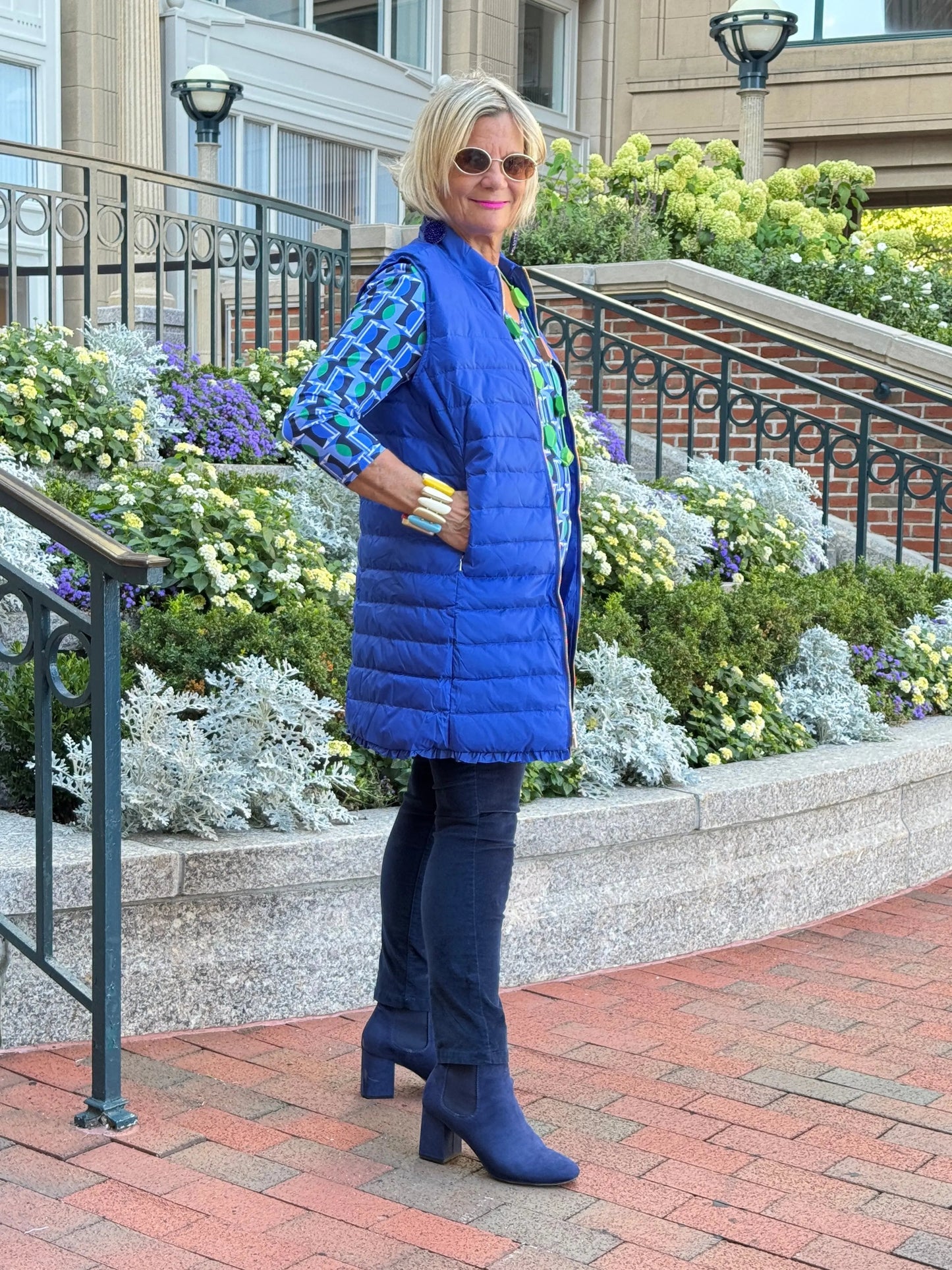 LULU-B COBALT PUFFER VEST