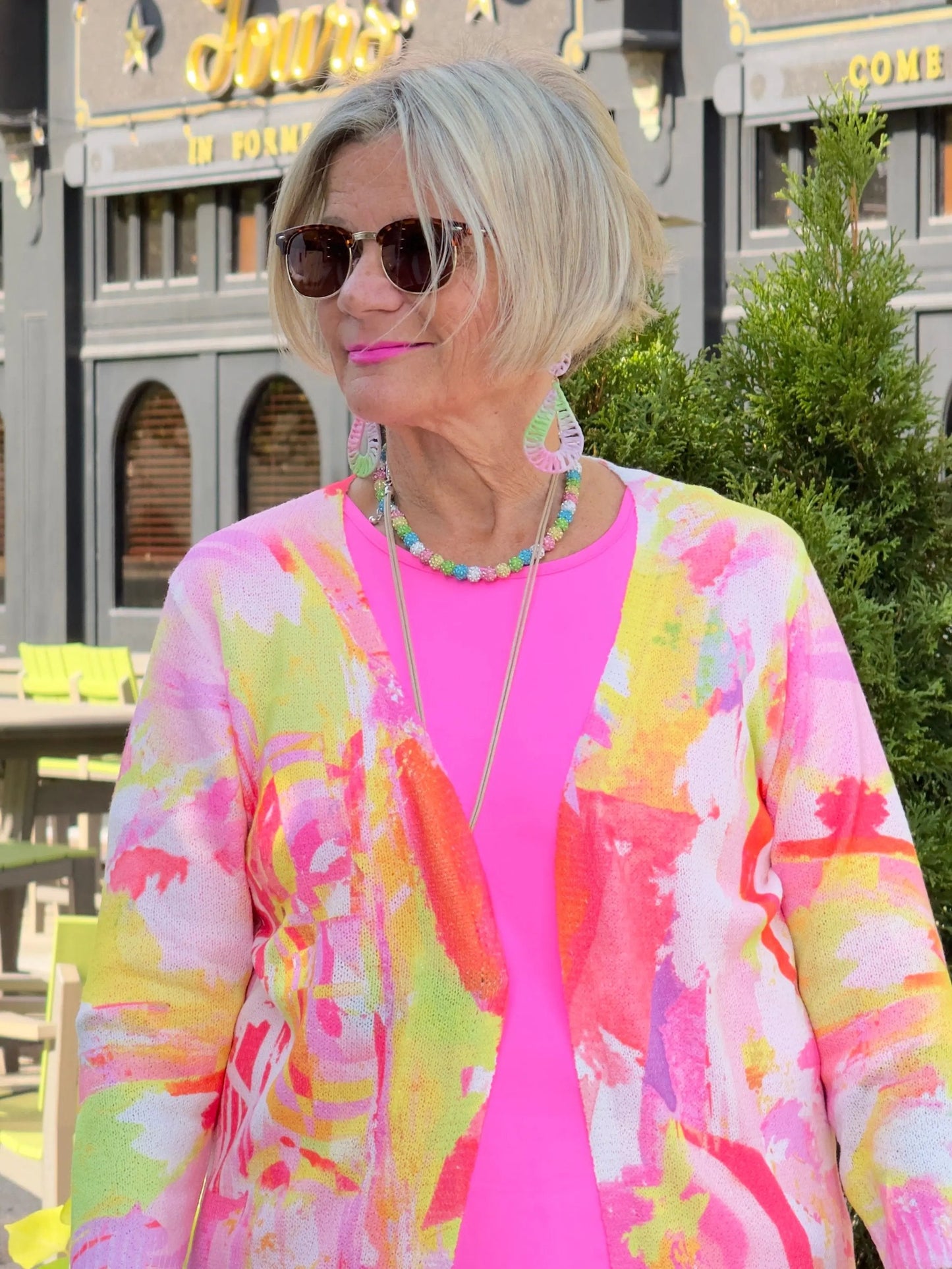 ETHYL PINK WATERFALL CARDIGAN