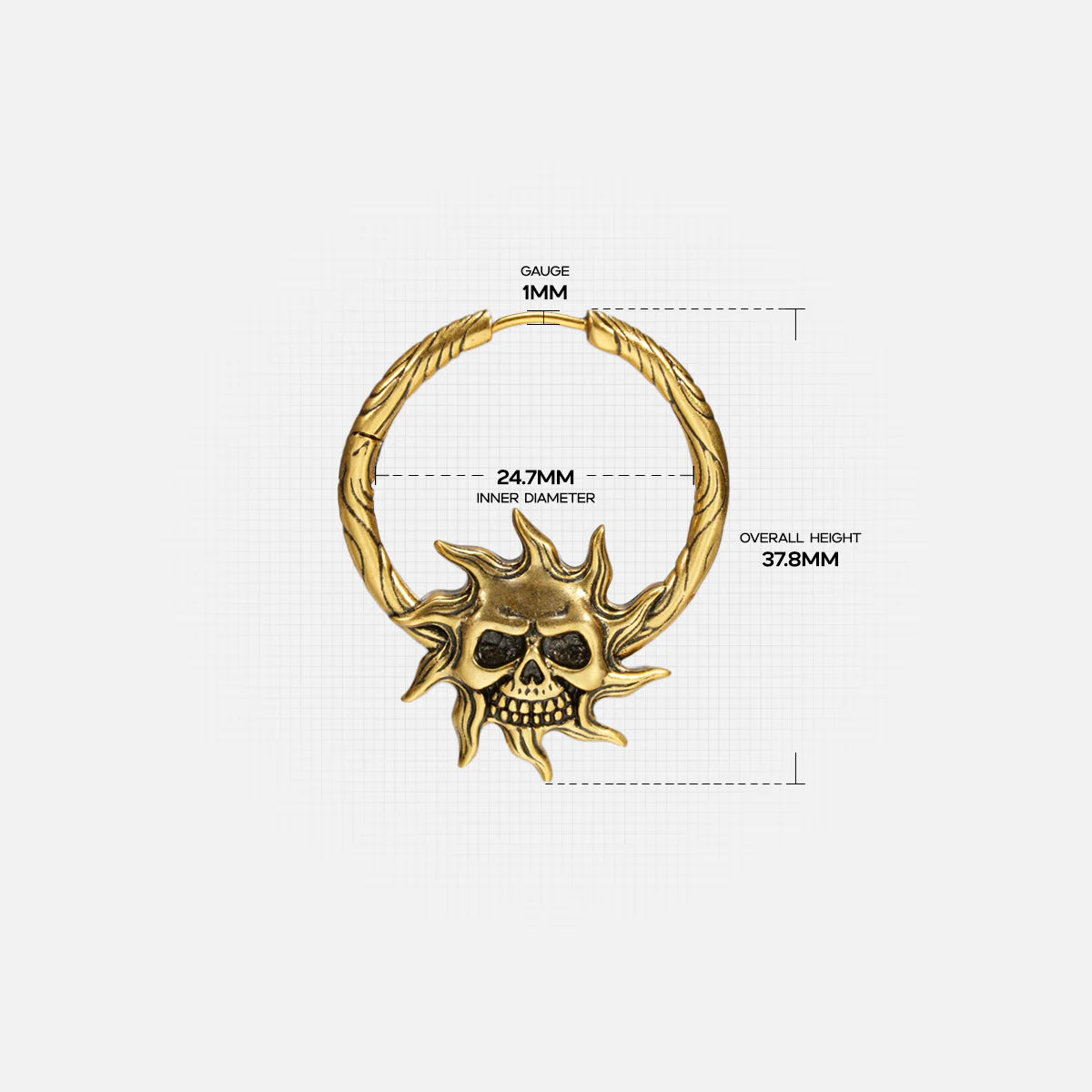 LUNAR SOLAR SKULLS EARRINGS