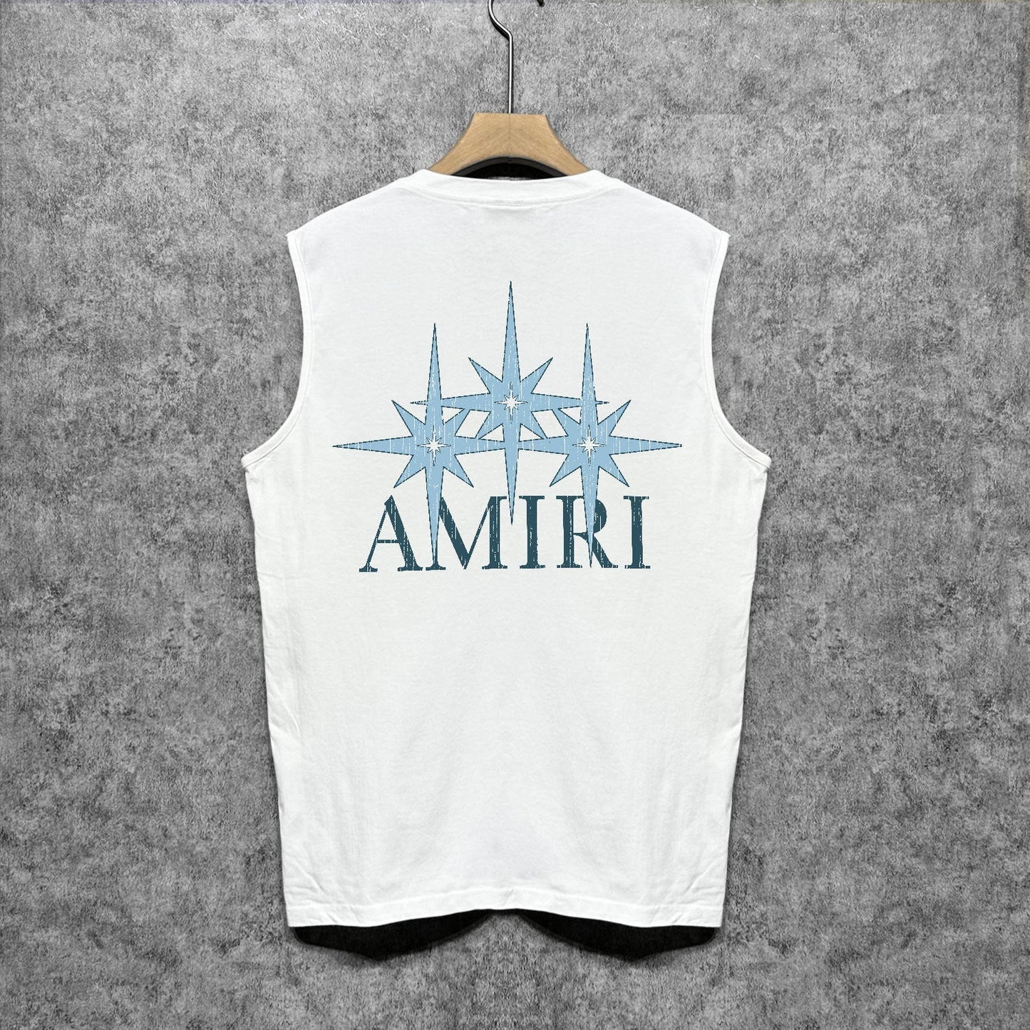 Amiri tank top bone crack star print