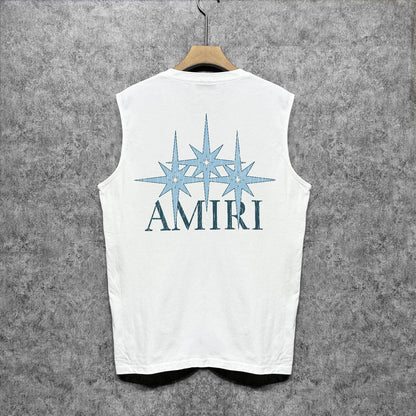 Amiri tank top bone crack star print