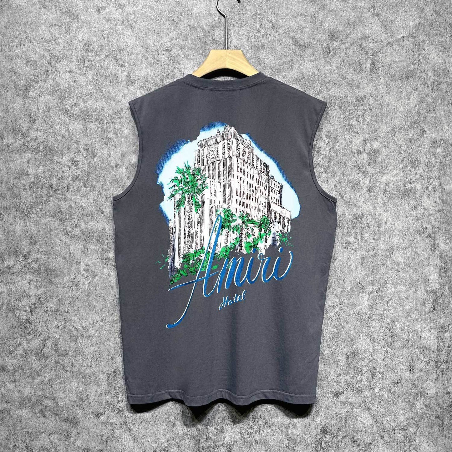 Amiri tank top urban forest printing