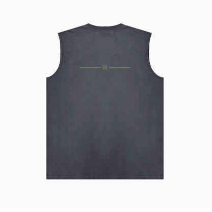 Amiri tank top small spider letter horizontal stripprinting