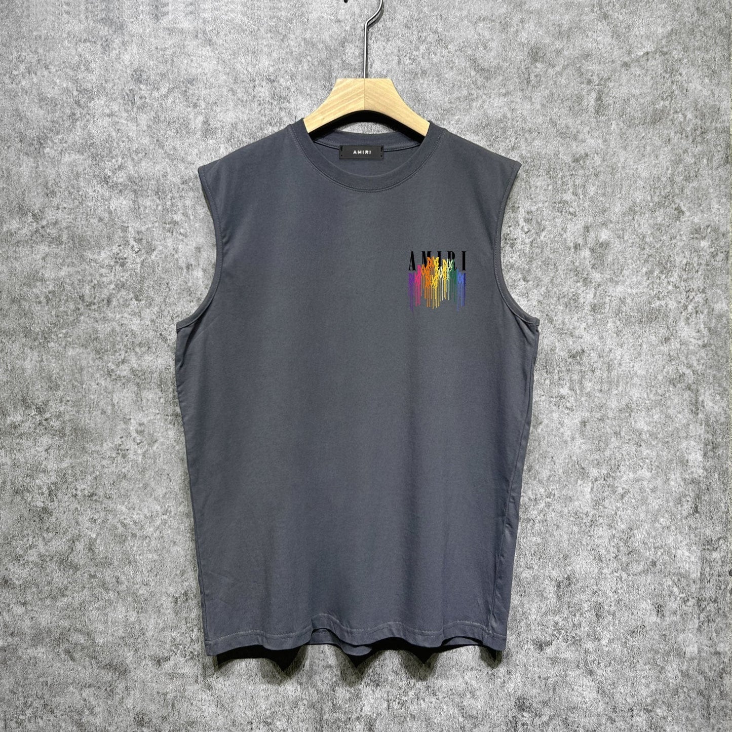 Amiri tank top gradient splash paint printing