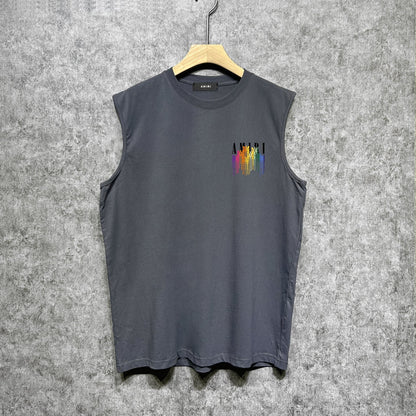 Amiri tank top gradient splash paint printing