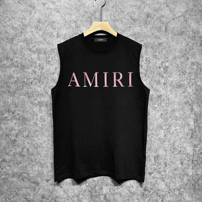 Amiri tank top pink letterprinting