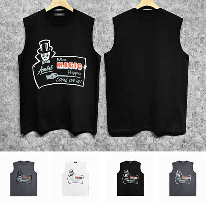Amiri tank top hat magician printing