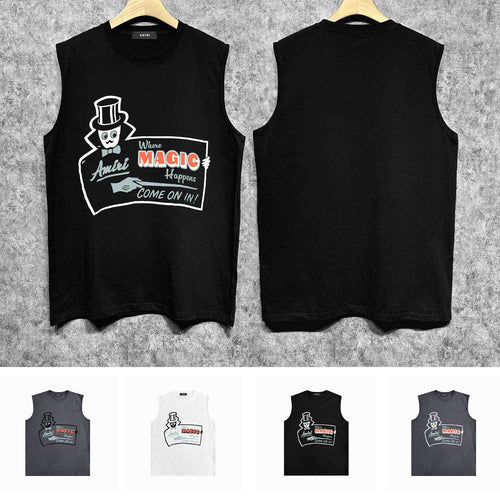 Amiri tank top hat magician printing