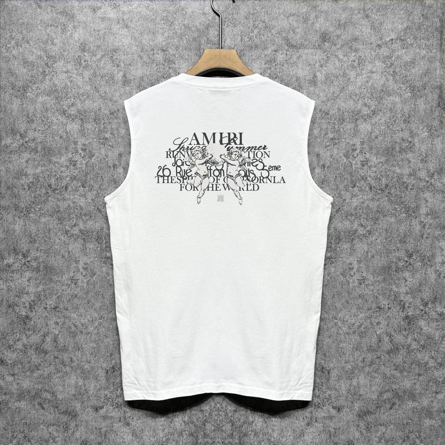 Amiri tank top letter angel ball print