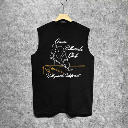 Amiri tank top billiards sketch printing