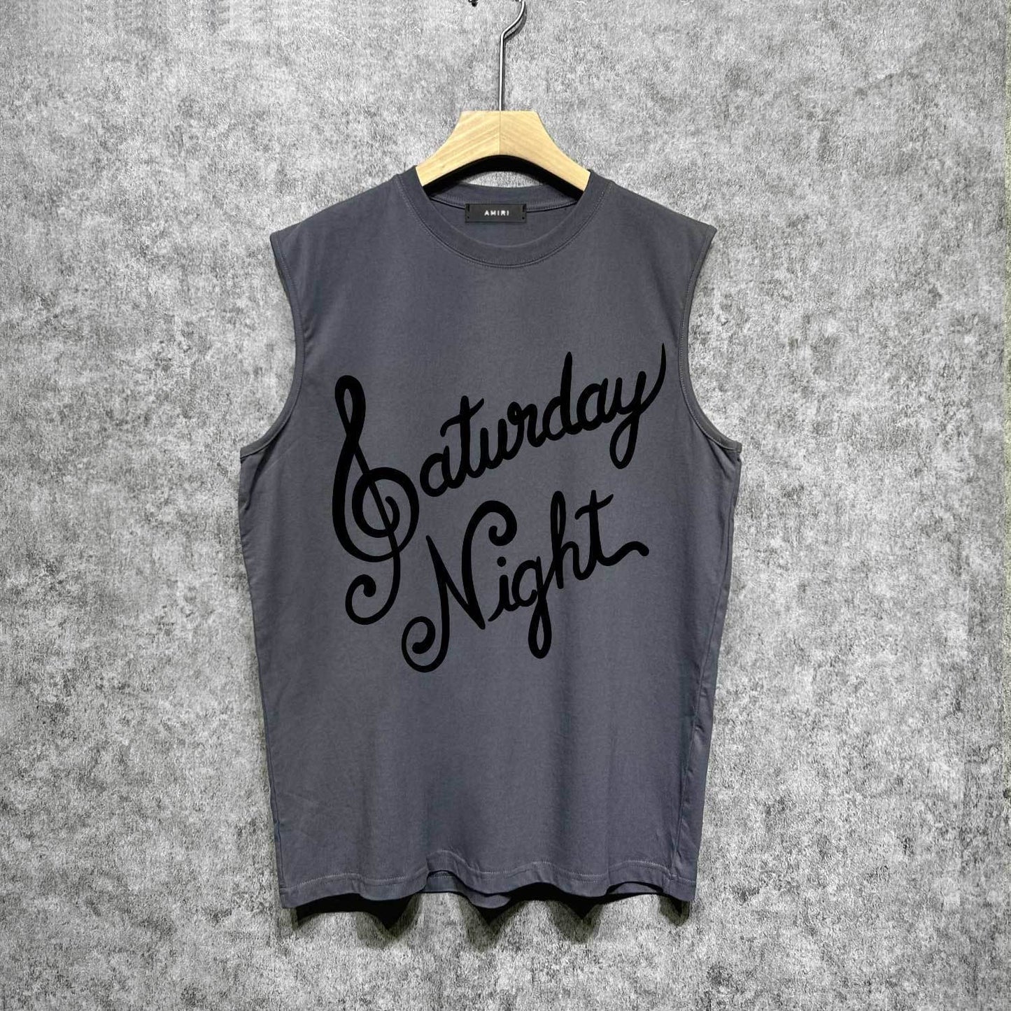 Amiri tank top with slanted art word printing