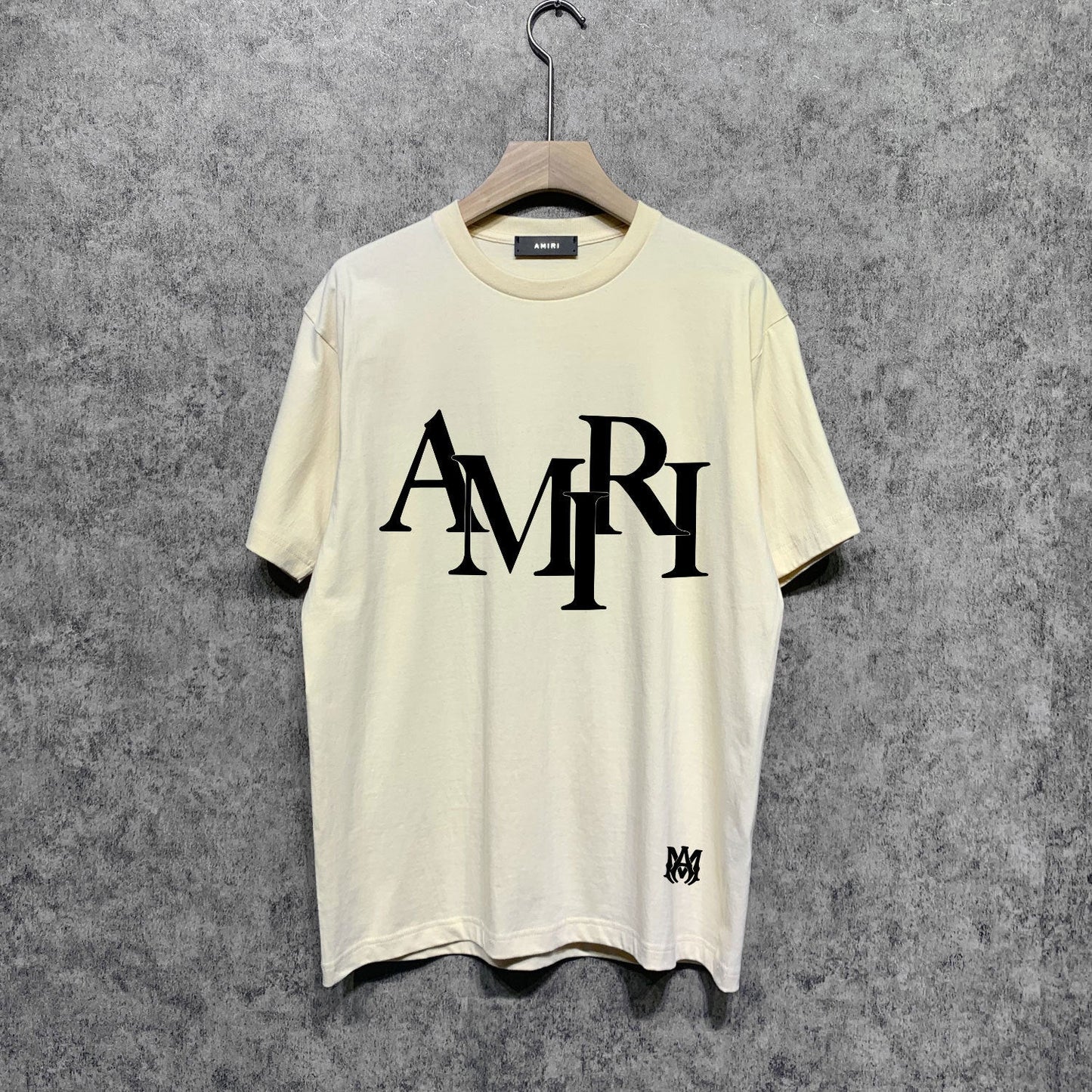 Amiri t shirts letter foam printing short sleeves