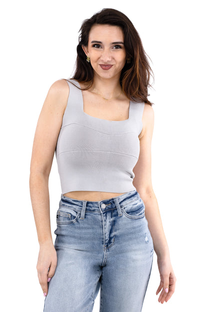 Women's Square Neck Sweater Knit Bralette