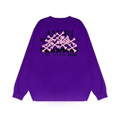 Amiri Long Sleeved Shirt Printed Trendy Pure Cotton
