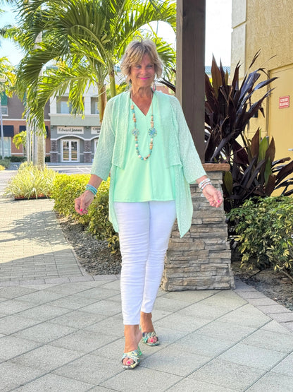 LULU-B NEW GREEEN RUFFLE WRAP